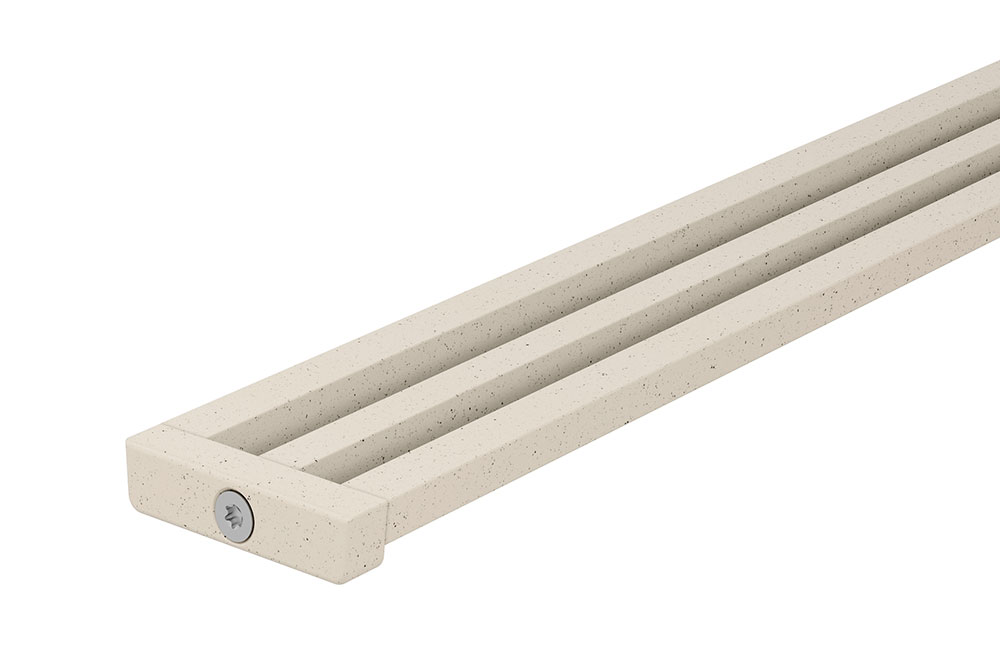 Caniveau filant KERDI LINE VARIO, design WAVE, L.120 cm, H.8mm