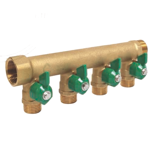 Collecteur de distribution chantier sanitaire MF 3/4” avec vanne