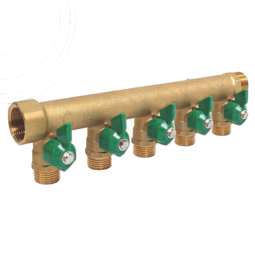 Collecteur de distribution chantier sanitaire MF 3/4” avec vanne