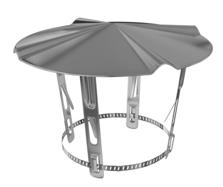 Chapeau inox N°2 - 120 à 140