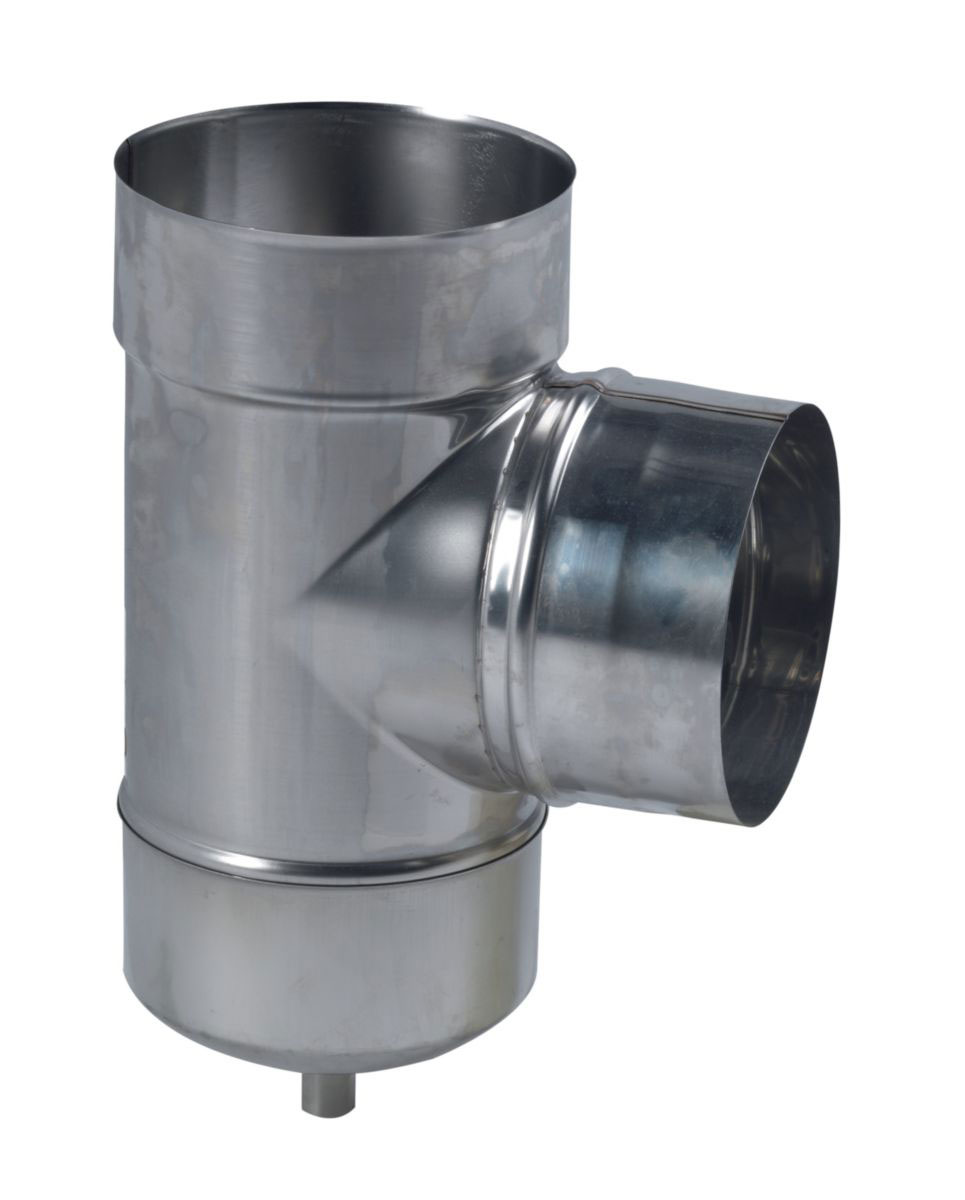 Té de purge inox équerre ø 150/156