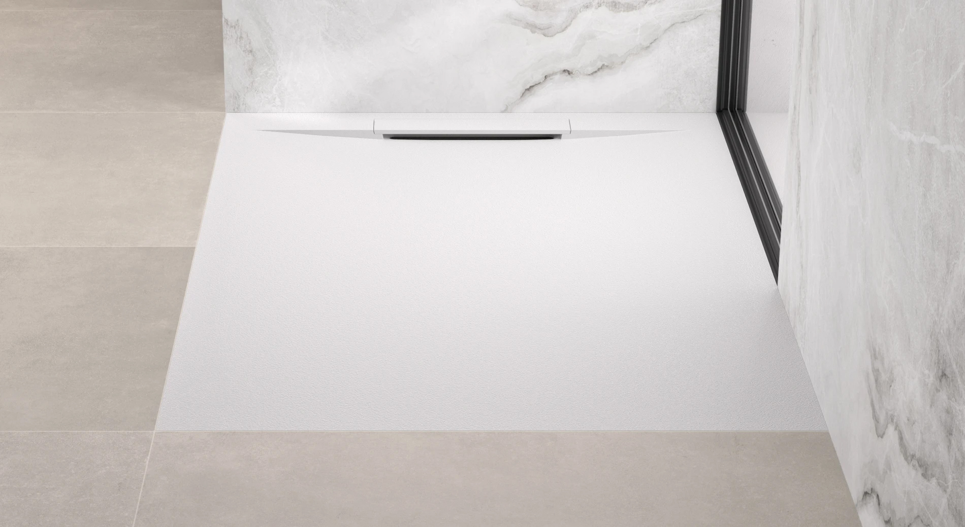 Receveur KINELINE en biolex extra-plat recoupable 2