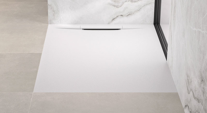 Receveur en Biolex extra-plat recoupable KINELINE 1600 x 900 mm