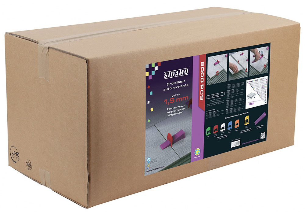 Croisillons auto-nivelants carton de 5000 pièces