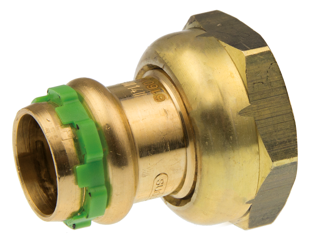 Mini Raccord cuivre à sertir eau écrou libre FF 2