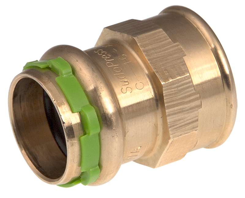 Raccord cuivre à sertir eau raccord droit FF 2