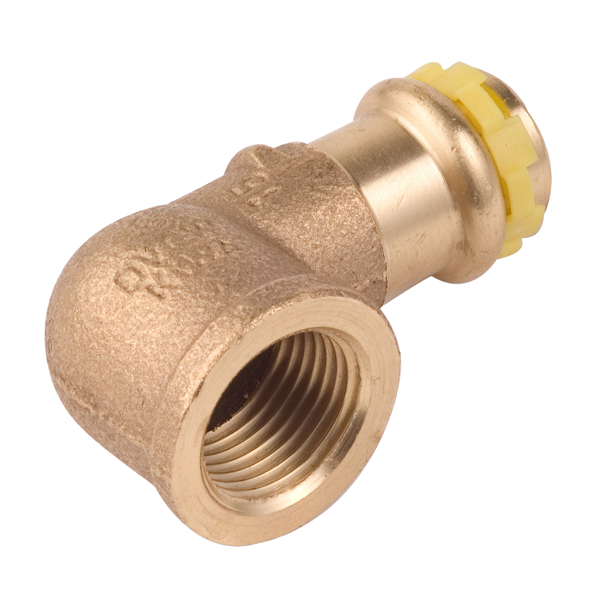 Mini Raccord cuivre à sertir gaz coude taraudé 90° FF 2