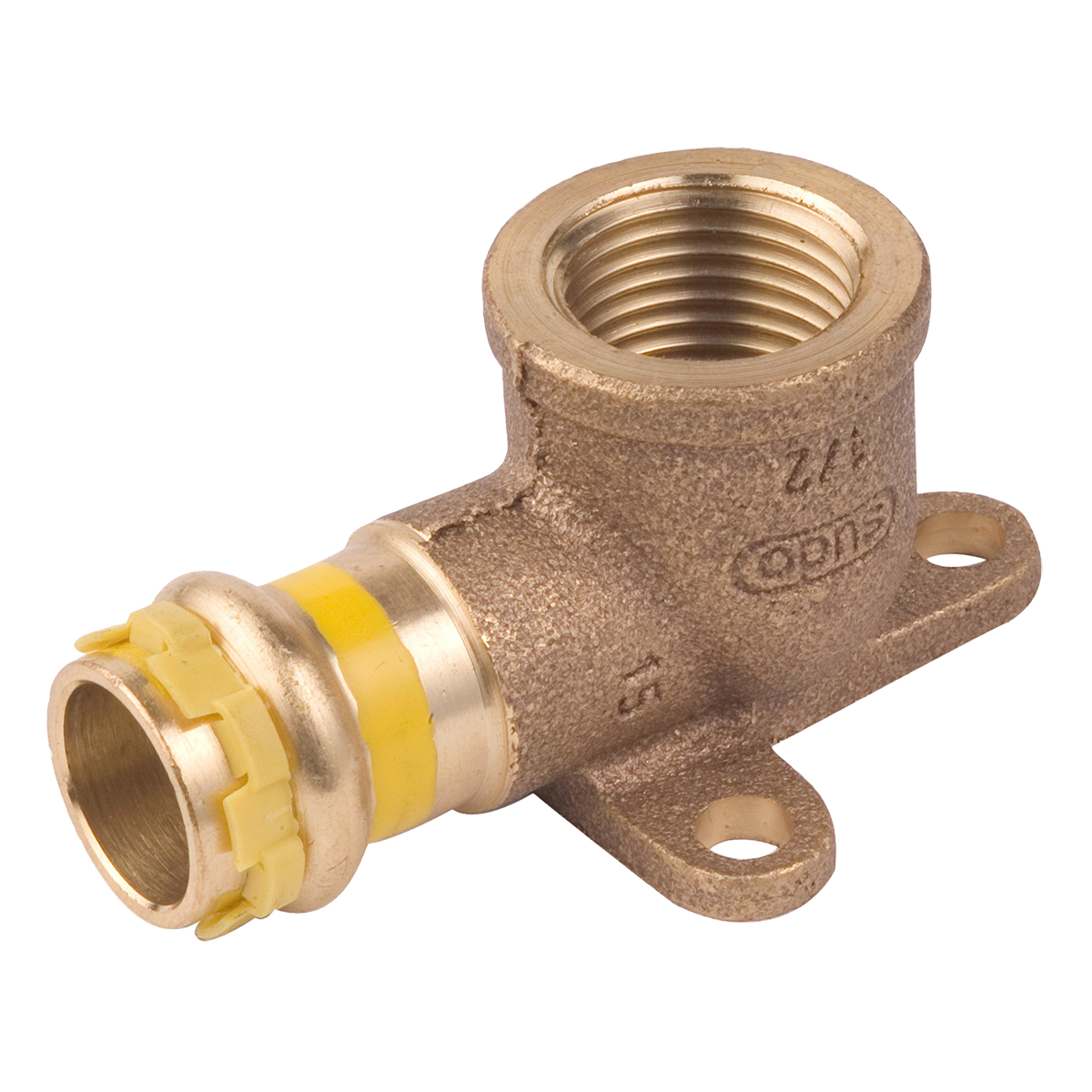 Mini Raccord cuivre à sertir gaz Coude en applique taraudé 90° 2