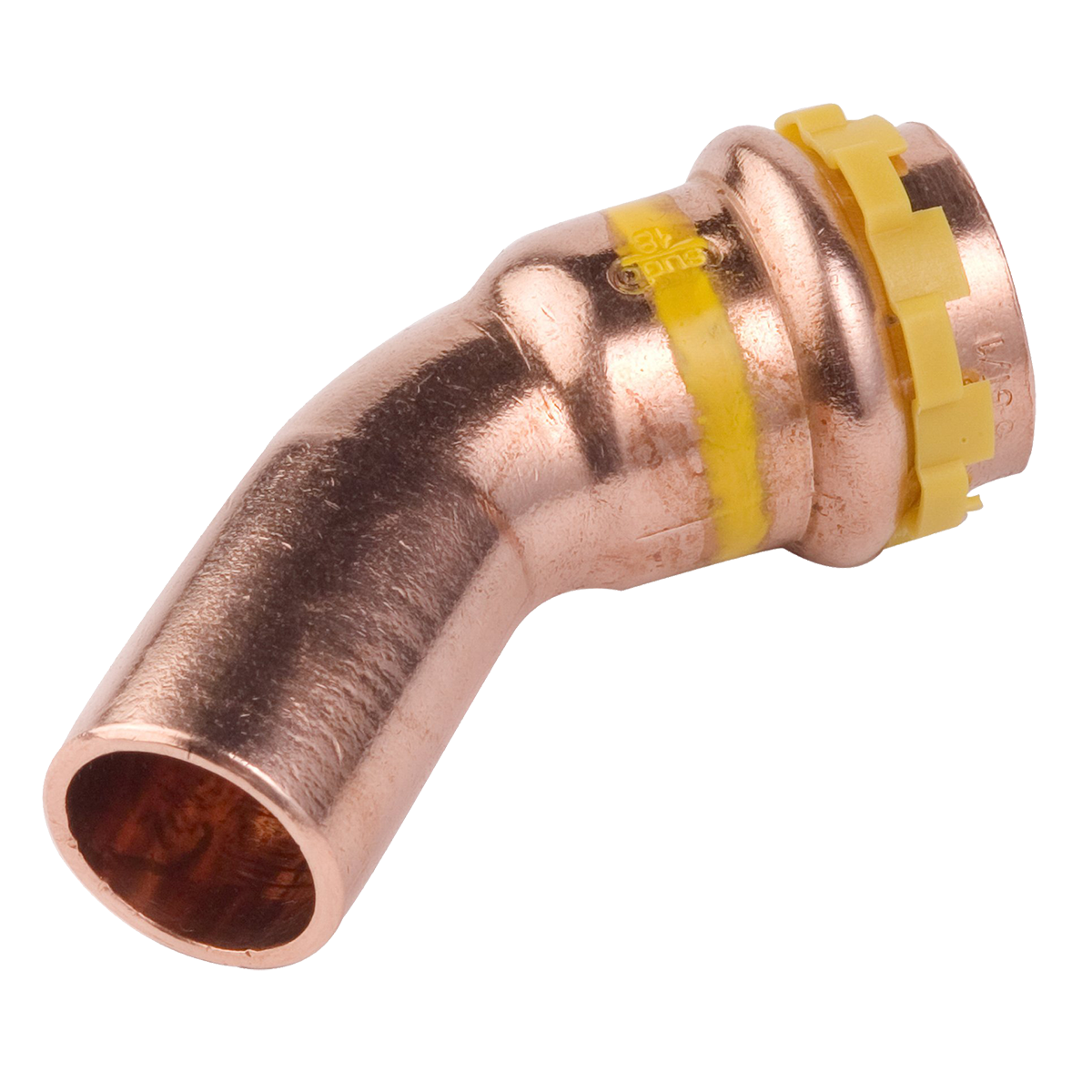 Mini Raccord cuivre à sertir gaz Coude 45° F 2
