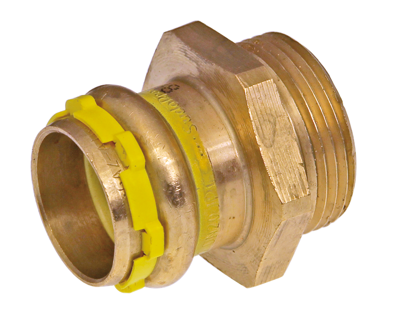 Raccord cuivre à sertir gaz Mamelon fileté non plombable - Pmax 400 mbar