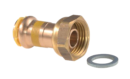 Raccord cuivre à sertir gaz écrou tournant non plombable - Pmax 1,75 bar 2