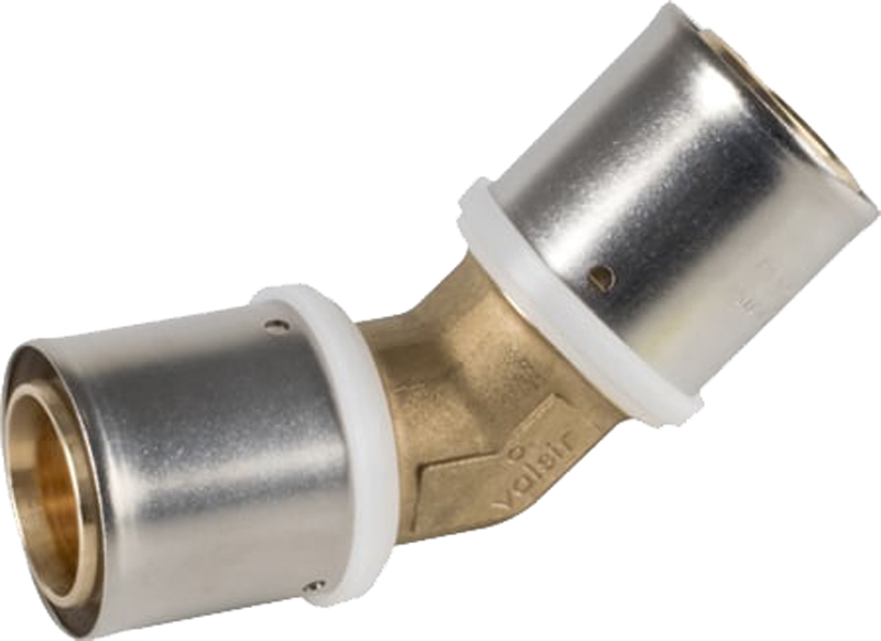 Raccord PEXAL BRASS coude de raccordement 45 °