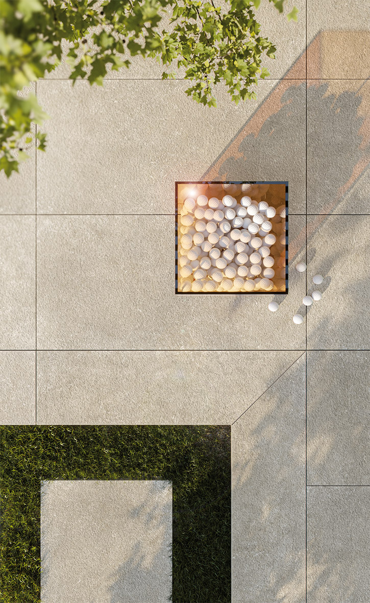 Carreau de sol extérieur CREMA LUNA 60x60 cm 2