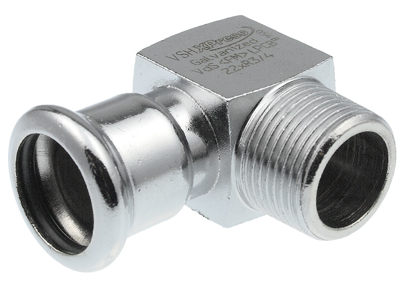 Équerre 90° avec filetage mâle XPress Carbone MF