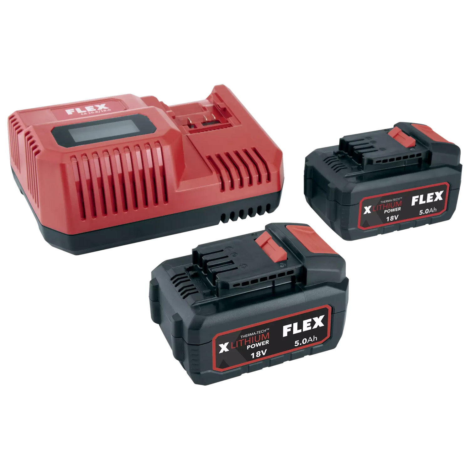 Pack chargeur + 2 batteries 18V 5,0Ah Pack chargeur + 2 batteries 18V 5,0Ah