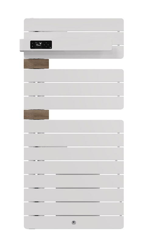 Radiateur sèche serviettes ALLURE 3 CLASSIQUE blanc - Électrique avec soufflerie - Mât à gauche