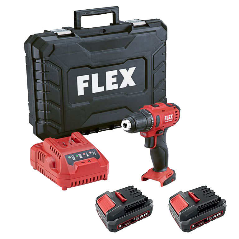 Perceuse visseuse 12V avec 2 batteries 2,5Ah + chargeur + coffret