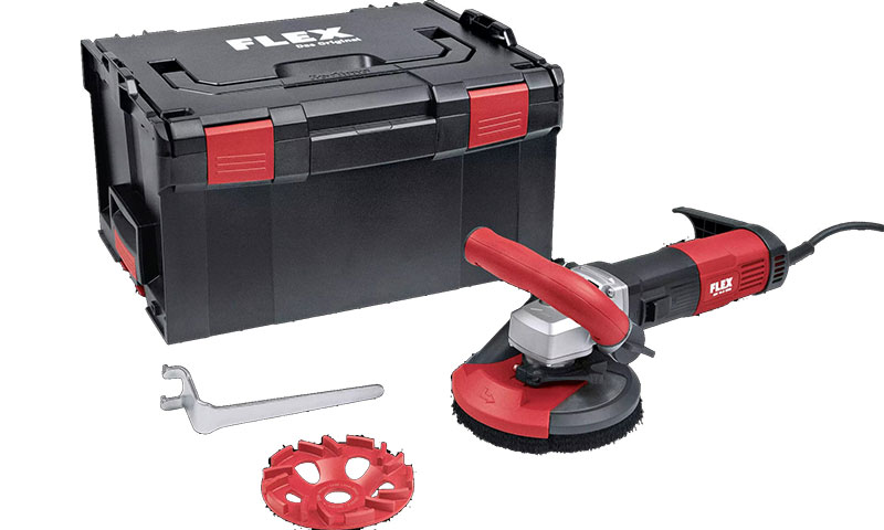 Ponceuse béton compacte avec vitesse de rotation variable pour un ponçage près des bords et sans poussière, 125 mm