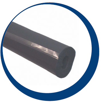 Isolant à recouvrement épaisseur 19 mm ø70, longueur 2 ml