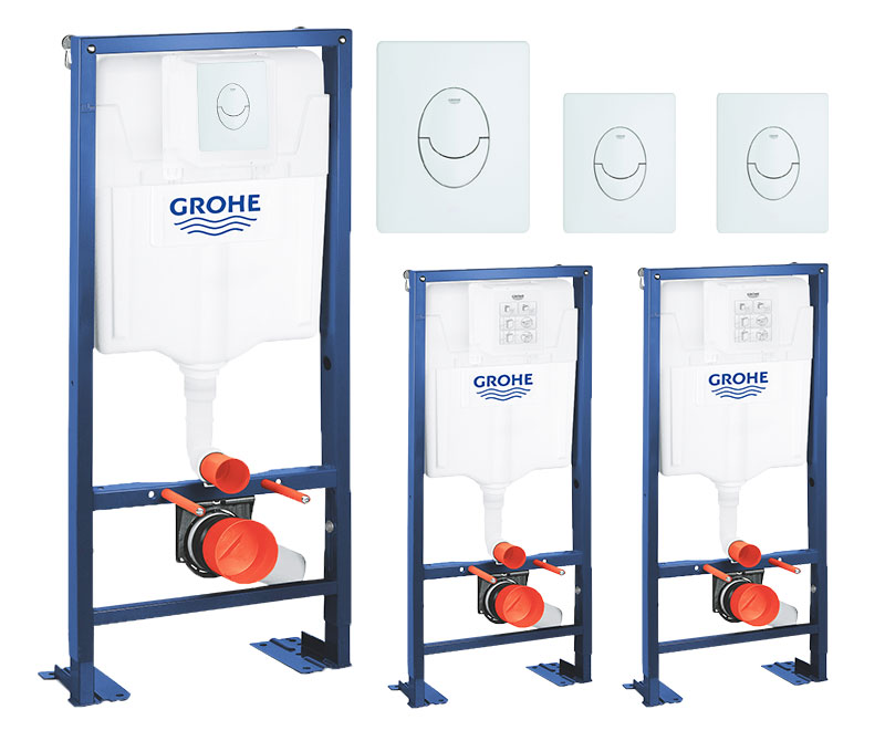Lot de 3 packs Bâti-support RAPID SL + plaque de commande offerte