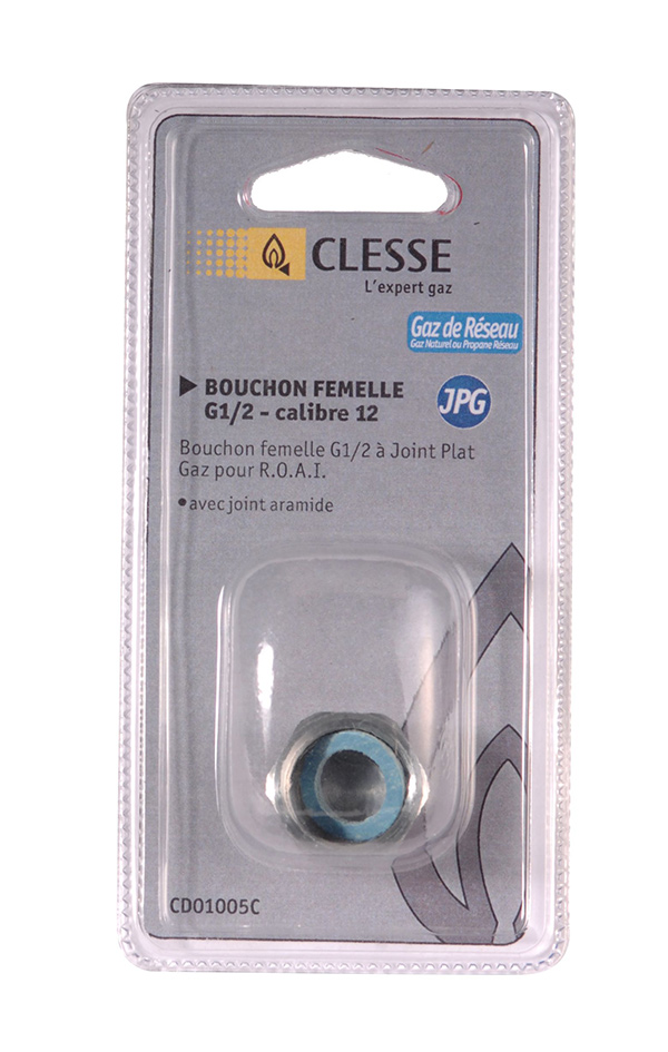 Bouchon obturateur avec joint plat gaz - Sous coque