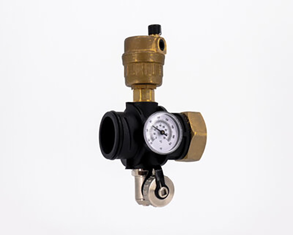 Kit terminal en T, purgeur automatique, vidange et thermomètre