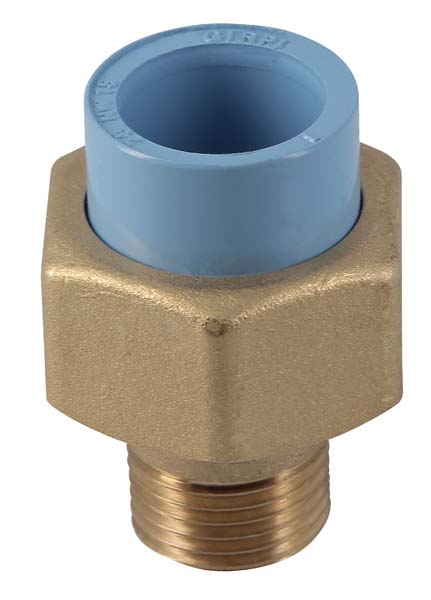 Union 3 pièces mixte GIRAIR - Laiton FM