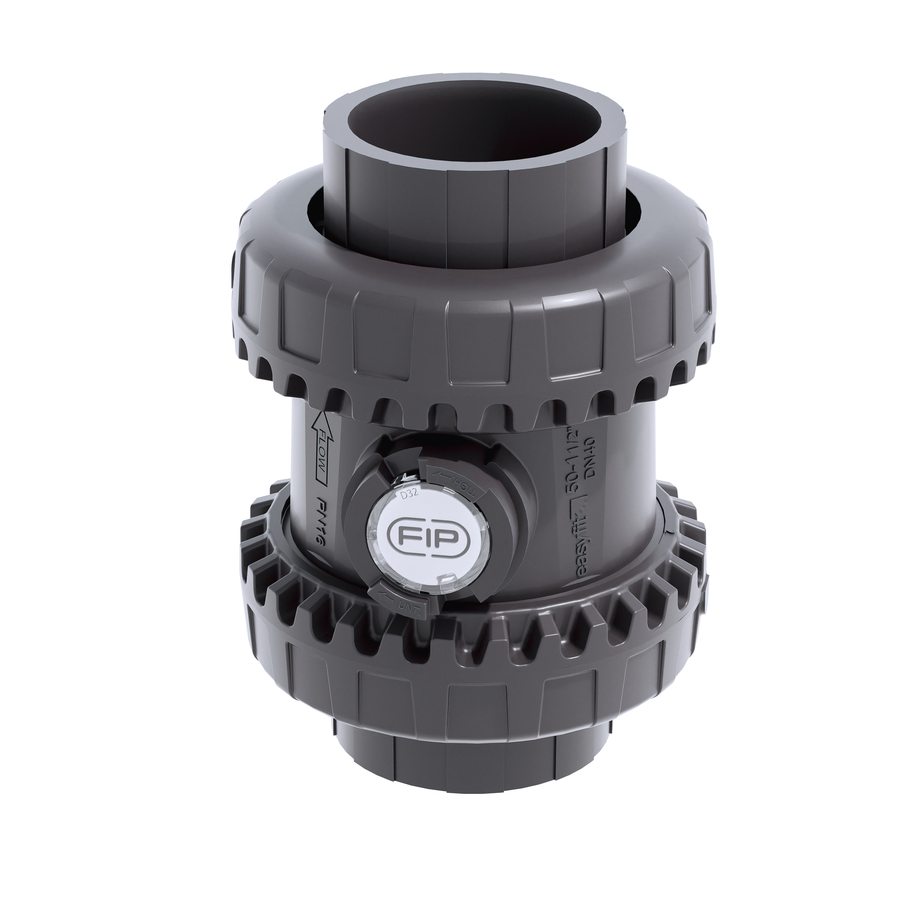 Clapet boule FF en PVC-U avec ressort en Inox 316 2