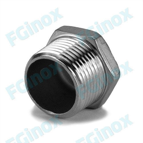 Bouchon tête hexagonale moulé mâle inox 316L