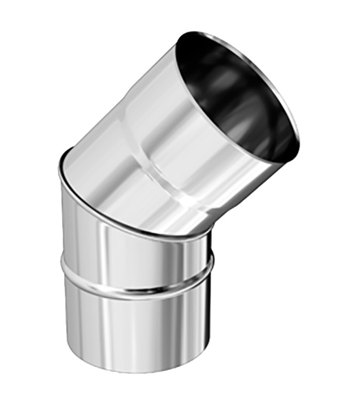 Coude 2 parties BR 45° Inox 304