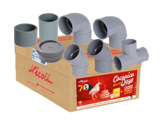 Raccord évacuation ø 40