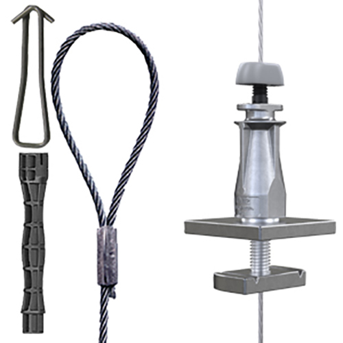 Kit clim 4 suspensions pour cassette de climatisation L=2m, ancrage béton + outil de pose