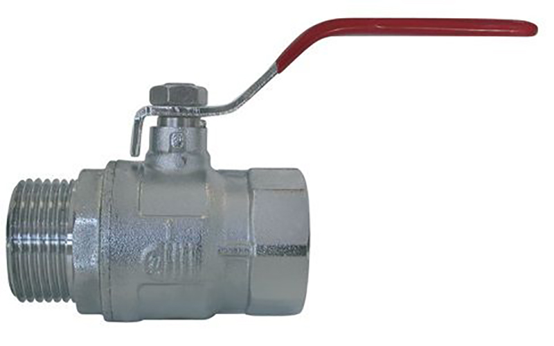 Vanne à sphère - laiton chromé - MF - poignée plate 221