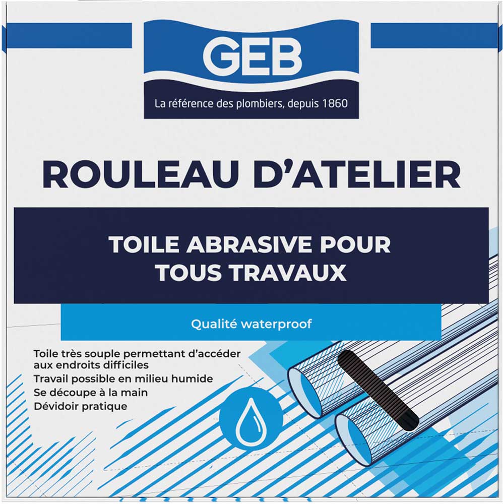 Rouleau d'atelier toile abrasive 38 mm x 25 m Grain 80