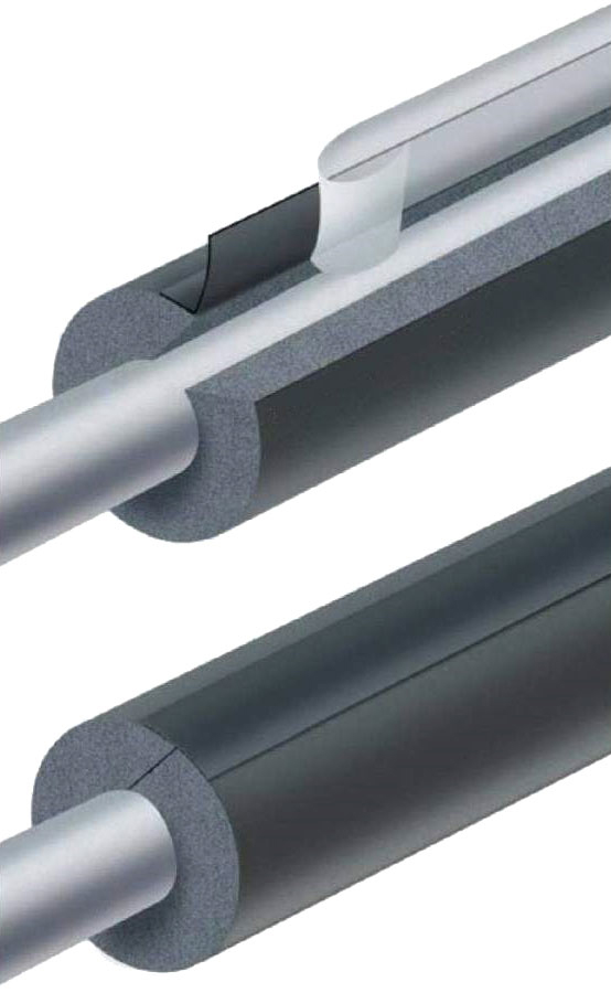 Isolant à recouvrement épaisseur 13 mm ø54, longueur 2 ml