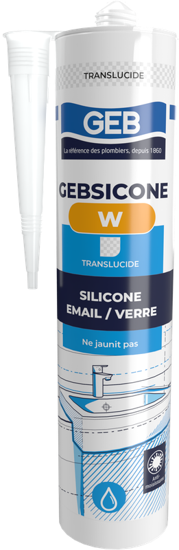 Mastic silicone acétique translucide - Cartouche 310ml