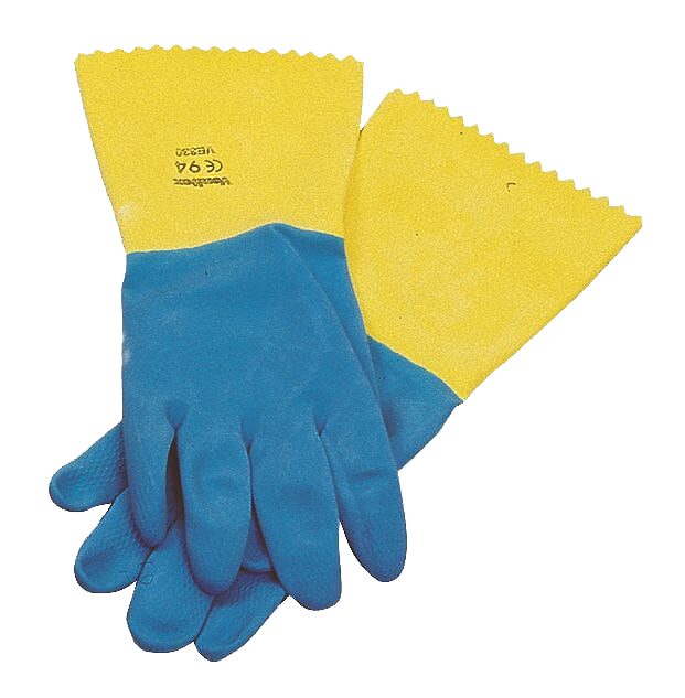 Gant DUOCOLOR bleu/jaune taille 9 1/2