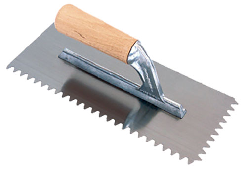 Platoir dents en V 28x12 cm avec manche en bois