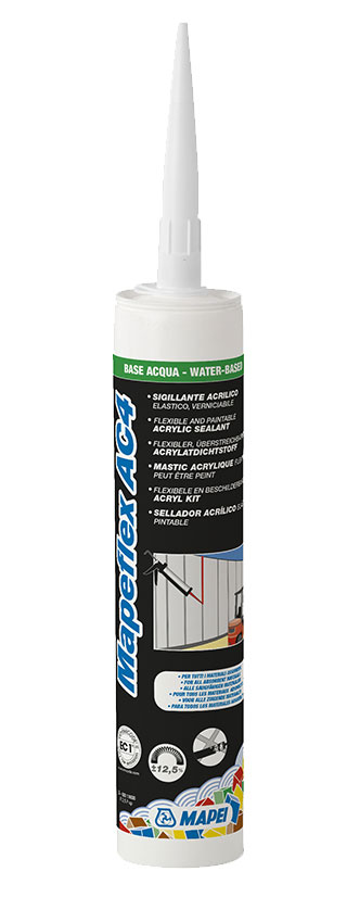 MAPEFLEX AC4 blanc, mastic acrylique polivalent, cartouche de 310 ml