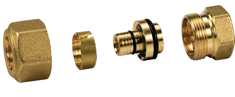 Adaptateur pour cuivre et polyéthylène, R186FY035 Ø 1/2”x(12x10)