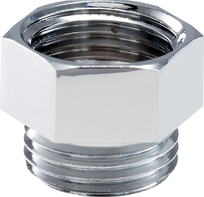 Raccord laiton 8246 E - Mamelon MF égal chromé 15/21
