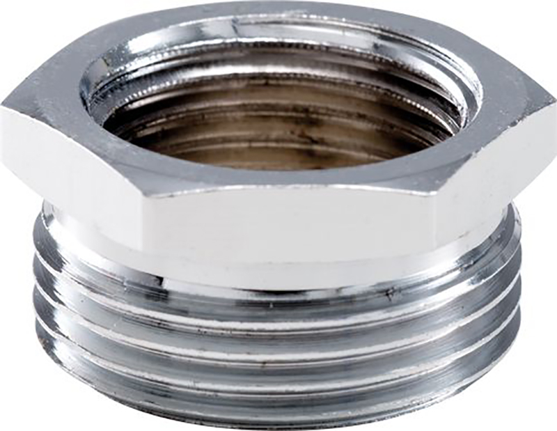 Mini Réduction Mâle et Femelle avec collerette 6 pans 8241 chromé 1