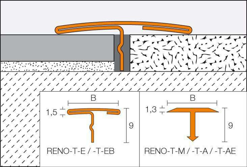 Profilé de transition RENO-T-AE 2.5M - Aluminium naturel anodisé mat 2