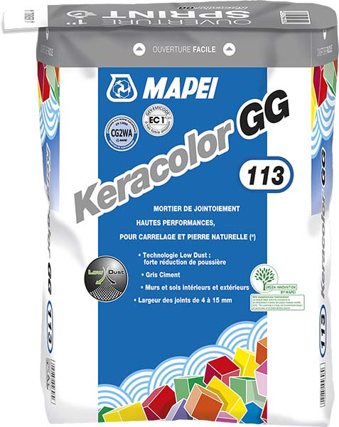 KERACOLOR GG Joint large base ciment Sac de 25 kg Gris Pierre