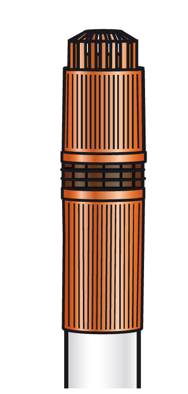 Terminal vertical Rolux Condensation 5G ø.80/125 mm Ocre